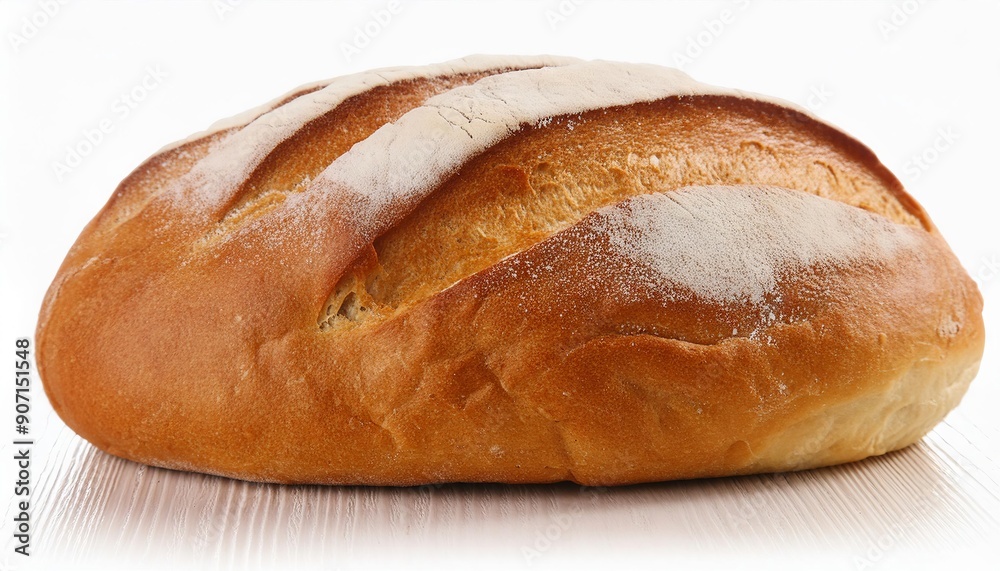 Freshly baked bread isolated on white background, mockup Freshly baked bread isolated on white background, mockup