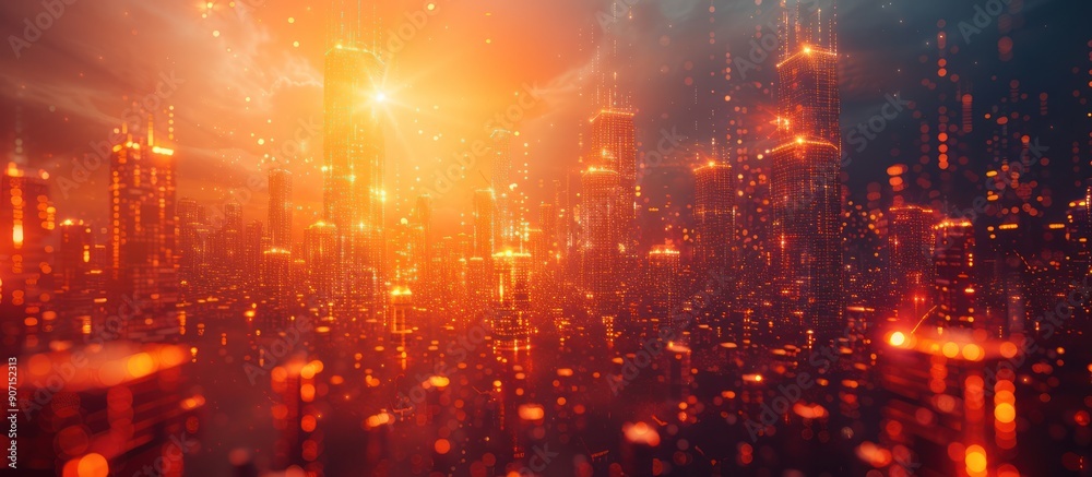 Cyberpunk Cityscape at Sunset Cyberpunk Cityscape at Sunset