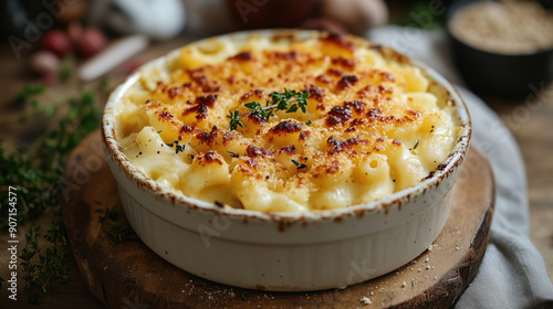 Classic Baked Macaroni and Cheese with Golden Crust photo