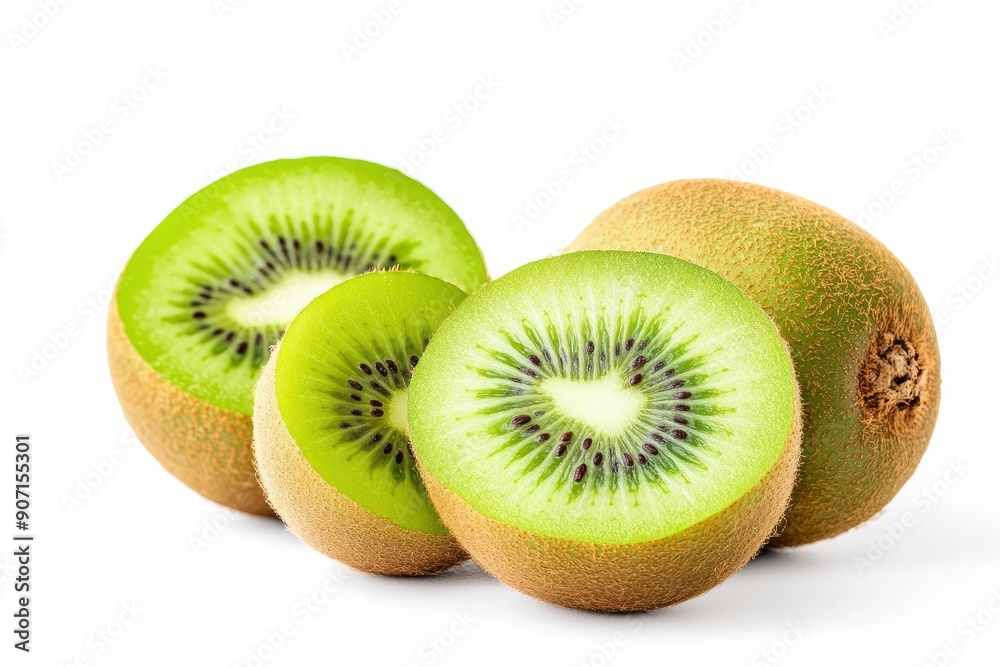 fruit kiwi isolated on white background, full depth of field, ai fruit kiwi isolated on white background, full depth of field, ai