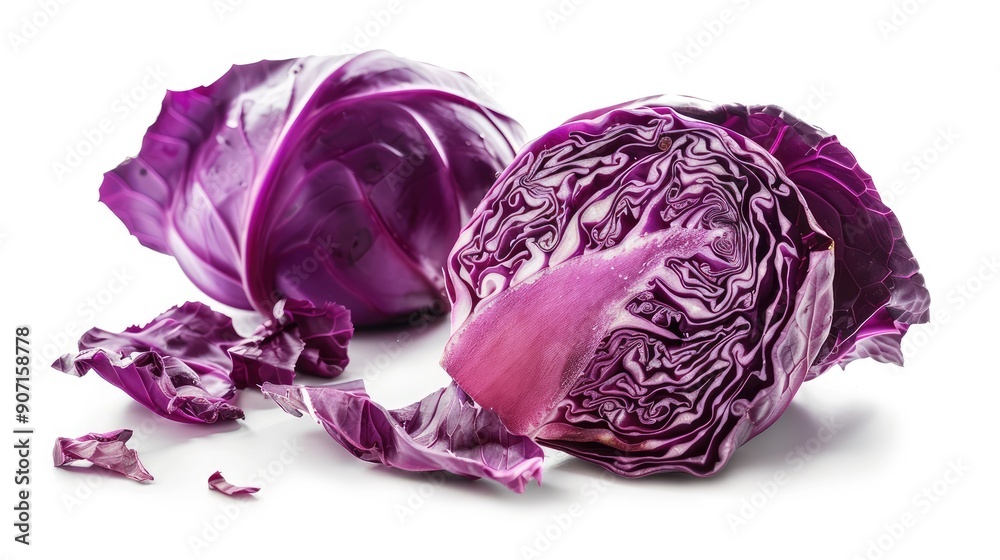 red cabbage isolated on white background red cabbage isolated on white background