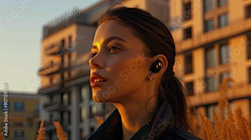 Next-gen wireless earbuds with AI photo