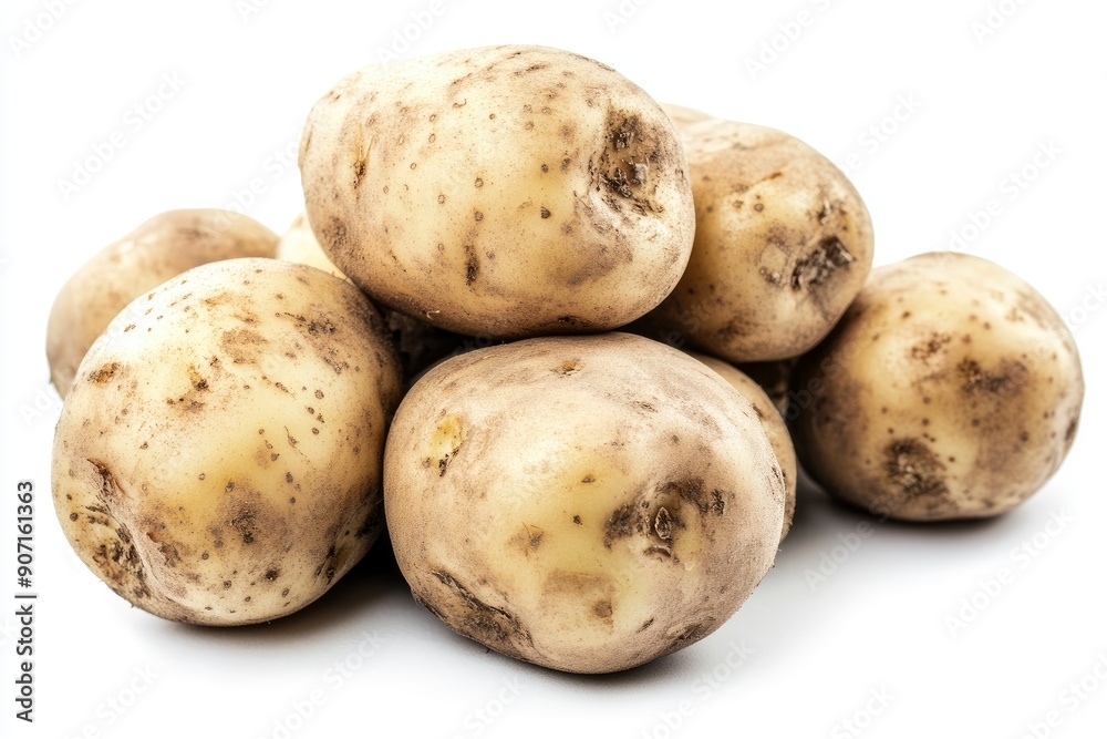potato, isolated on white background, full depth of field , ai potato, isolated on white background, full depth of field , ai