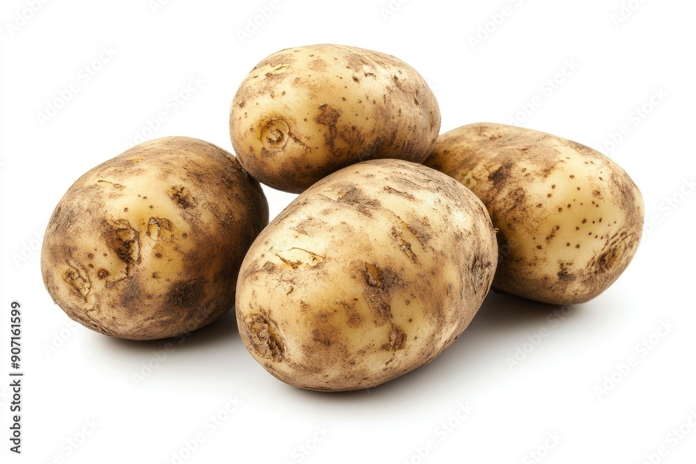 potato, isolated on white background, full depth of field , ai potato, isolated on white background, full depth of field , ai