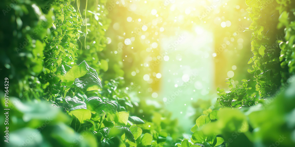 sunlit foliage pathway, green leaves, nature bokeh, sunlight through leaves, serene forest ambiance sunlit foliage pathway, green leaves, nature bokeh, sunlight through leaves, serene forest ambiance