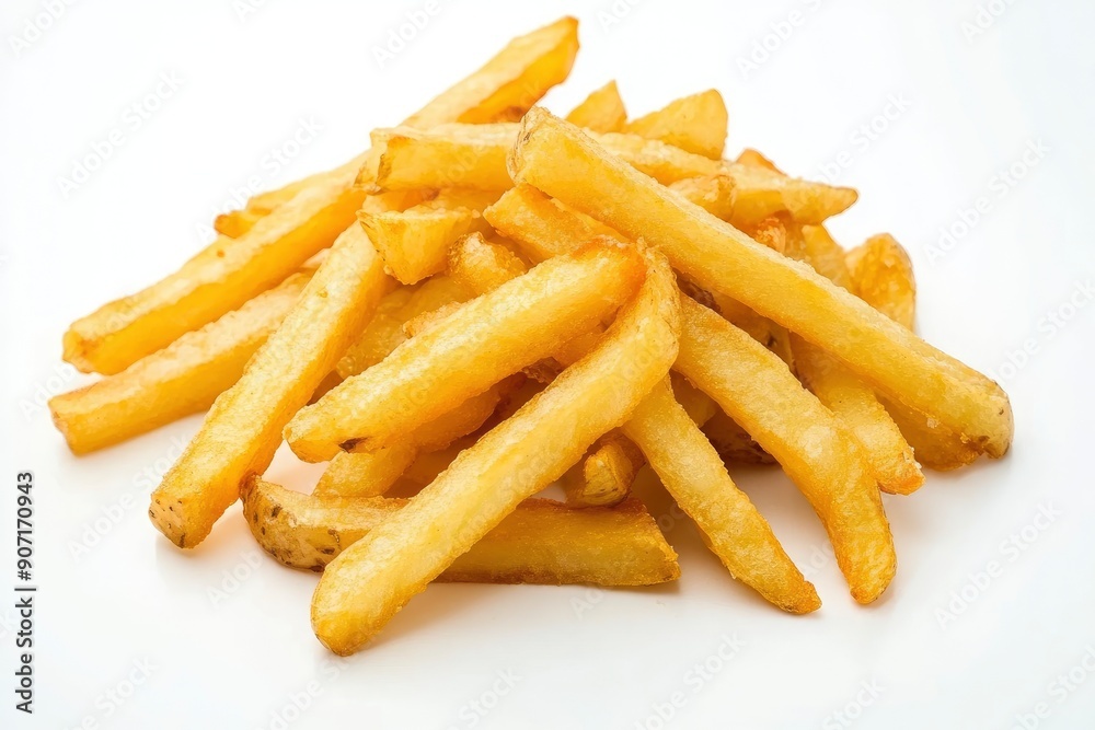 french fries, potato fry isolated on white background, full depth of field , ai french fries, potato fry isolated on white background, full depth of field , ai