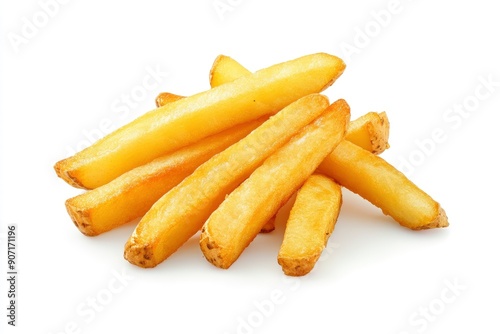 french fries, potato fry isolated on white background, full depth of field , ai