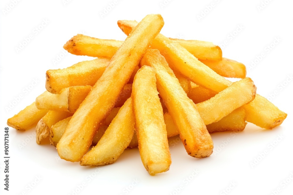 french fries, potato fry isolated on white background, full depth of field , ai french fries, potato fry isolated on white background, full depth of field , ai