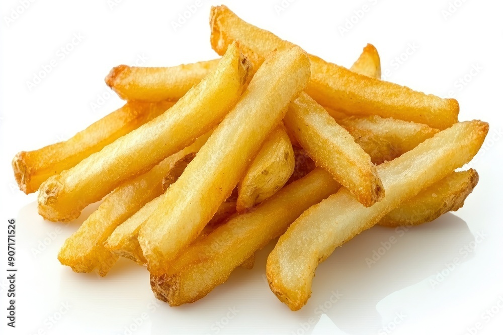 french fries, potato fry isolated on white background, full depth of field , ai french fries, potato fry isolated on white background, full depth of field , ai