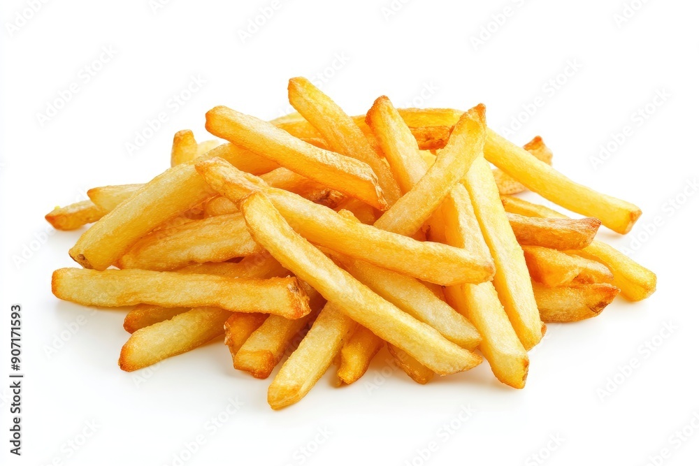 french fries, potato fry isolated on white background, full depth of field , ai french fries, potato fry isolated on white background, full depth of field , ai