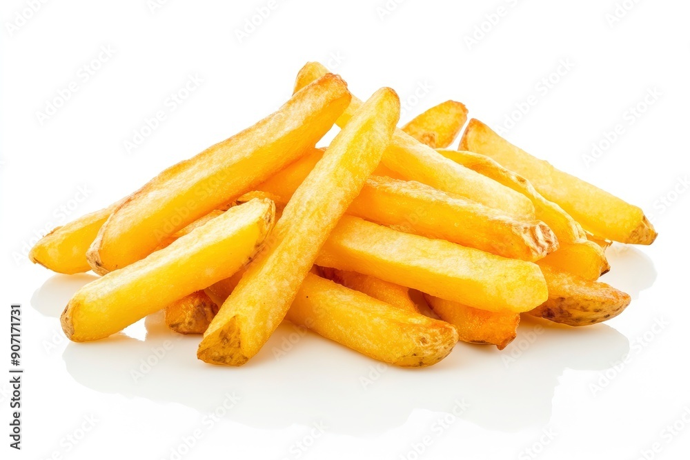 french fries, potato fry isolated on white background, full depth of field , ai french fries, potato fry isolated on white background, full depth of field , ai
