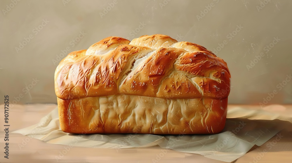 Freshly Baked Loaf of Bread Illustration Freshly Baked Loaf of Bread Illustration