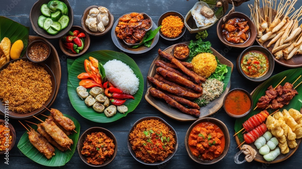 Fototapeta premium Indonesian Food Feast