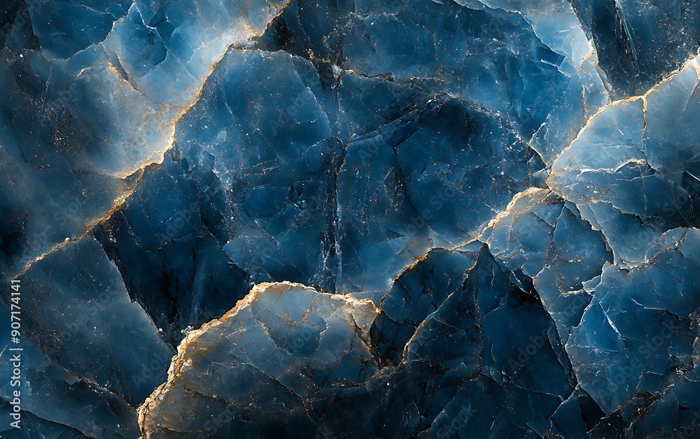 Blue Marble with Black and White Veining, Striking and Smooth Polished Surface Blue Marble with Black and White Veining, Striking and Smooth Polished Surface
