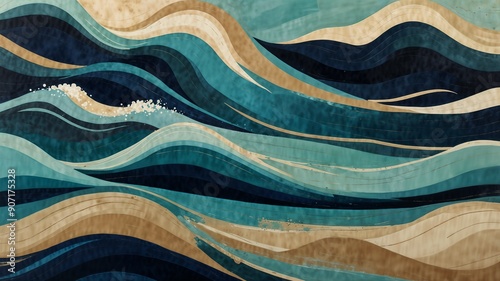 Calming Abstract Ocean Waves