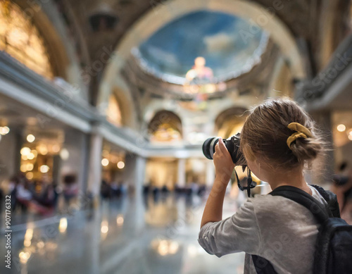 Zwiedzanie i fotografowanie muzeum photo