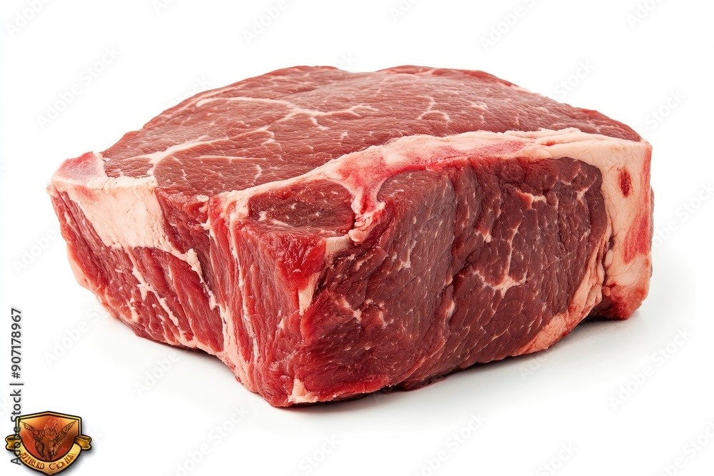 Obraz premium meat, beef, isolated on white background, full depth of field , ai