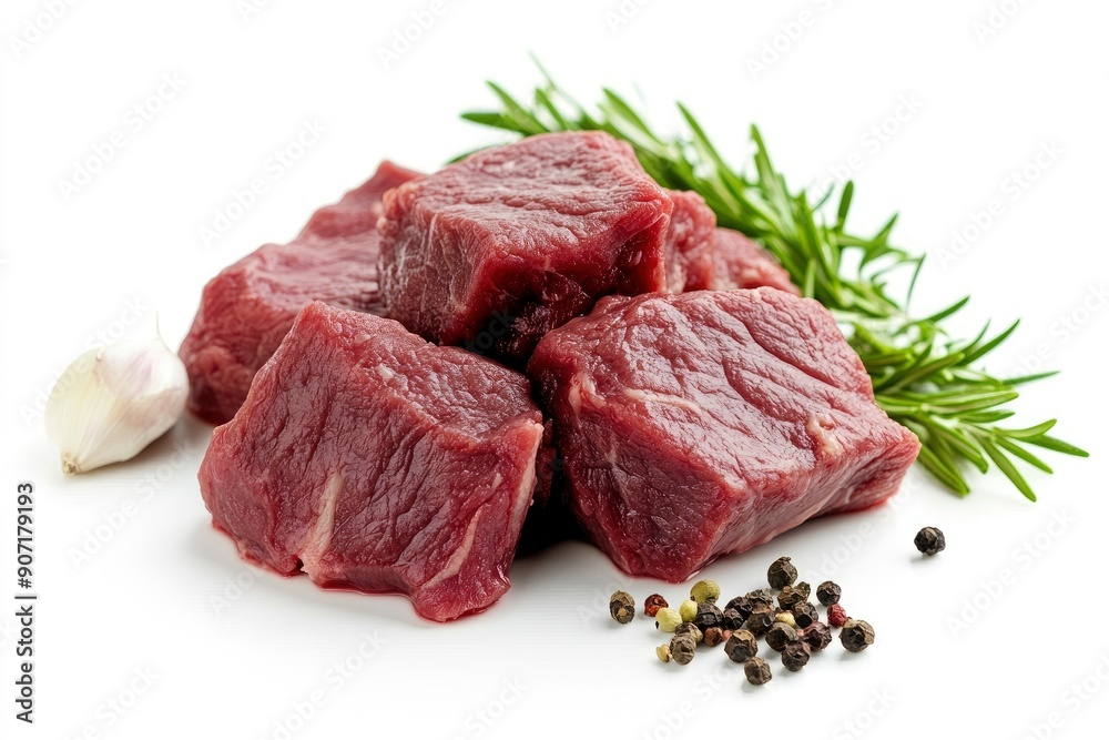 meat, beef, isolated on white background, full depth of field , ai meat, beef, isolated on white background, full depth of field , ai