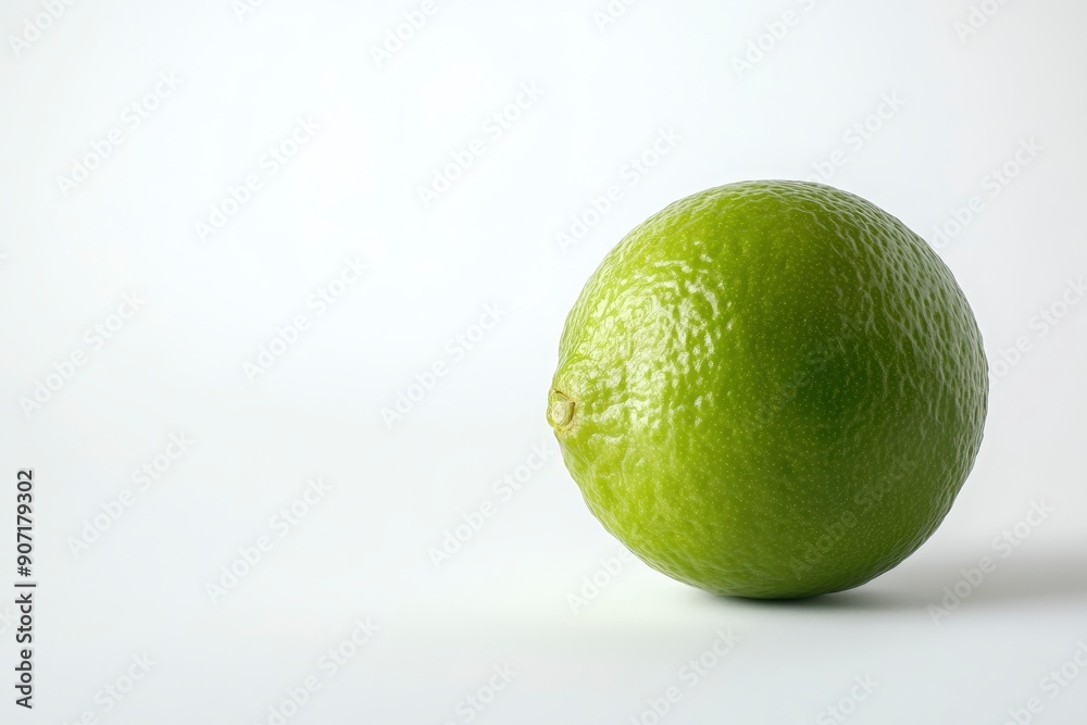 Lime isolated on white background, full depth of field , ai Lime isolated on white background, full depth of field , ai