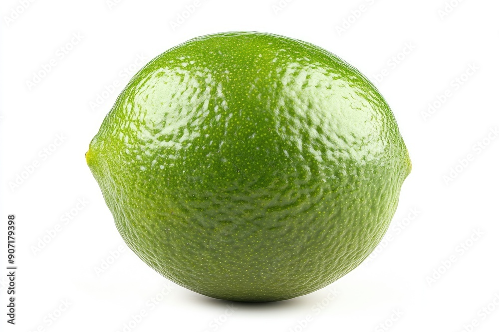 Lime isolated on white background, full depth of field , ai Lime isolated on white background, full depth of field , ai
