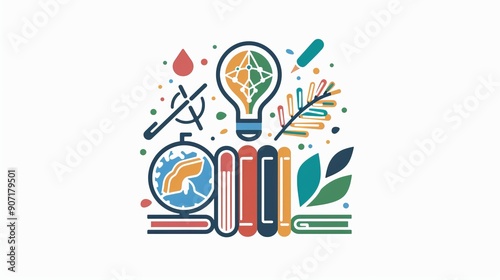 Education Web Banner. STEM education. Science, Technology, Engineering, Arts, Mathematics.