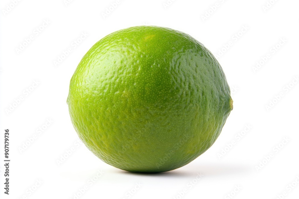 Lime isolated on white background, full depth of field , ai Lime isolated on white background, full depth of field , ai
