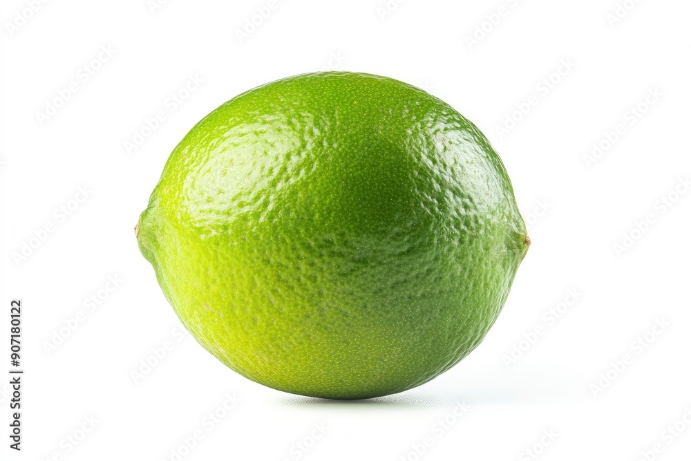 Lime isolated on white background, full depth of field , ai Lime isolated on white background, full depth of field , ai
