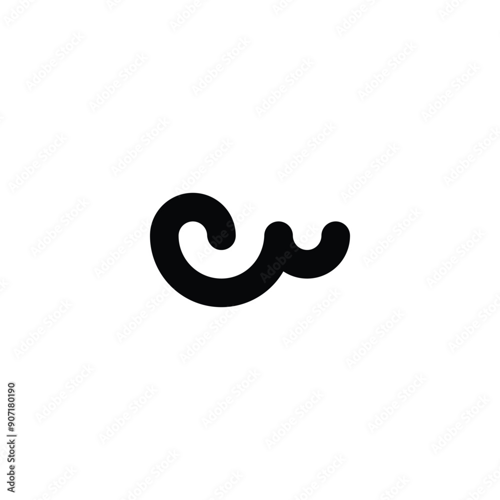 Letter W curve, geometric symbol simple logo vector Letter W curve, geometric symbol simple logo vector