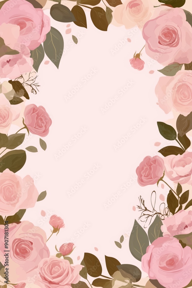 Roses bloom drawing wallpaper background card design with copy space Roses bloom drawing wallpaper background card design with copy space