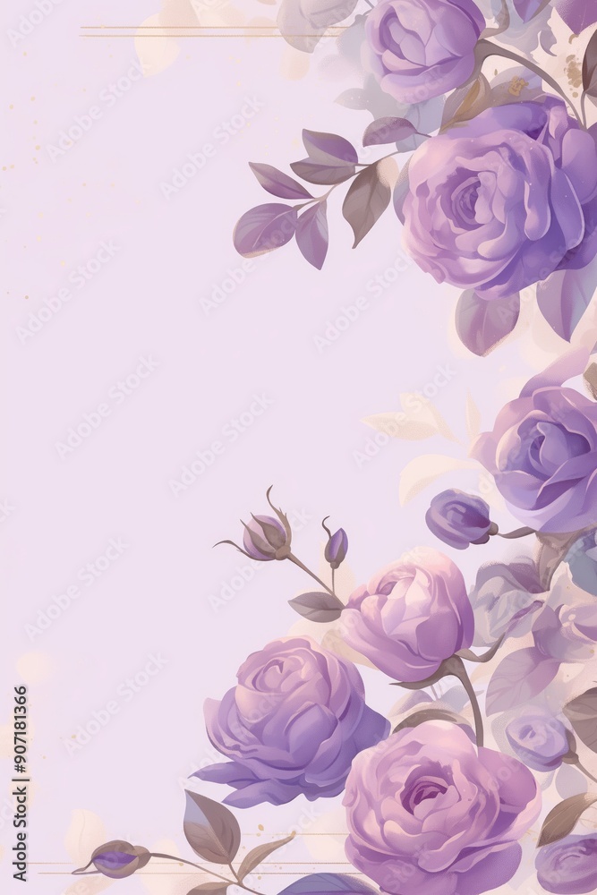 Roses bloom drawing wallpaper background card design with copy space Roses bloom drawing wallpaper background card design with copy space