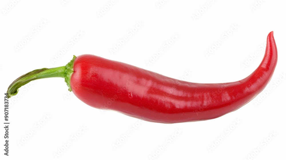 A red pepper is shown in its natural form A red pepper is shown in its natural form