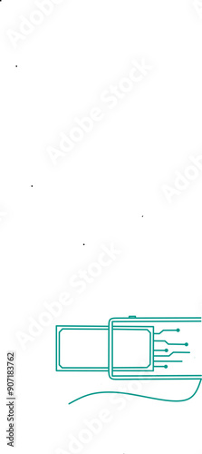 Digital money oneline vector design 