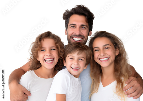 Happy Smiling Family Posing Together