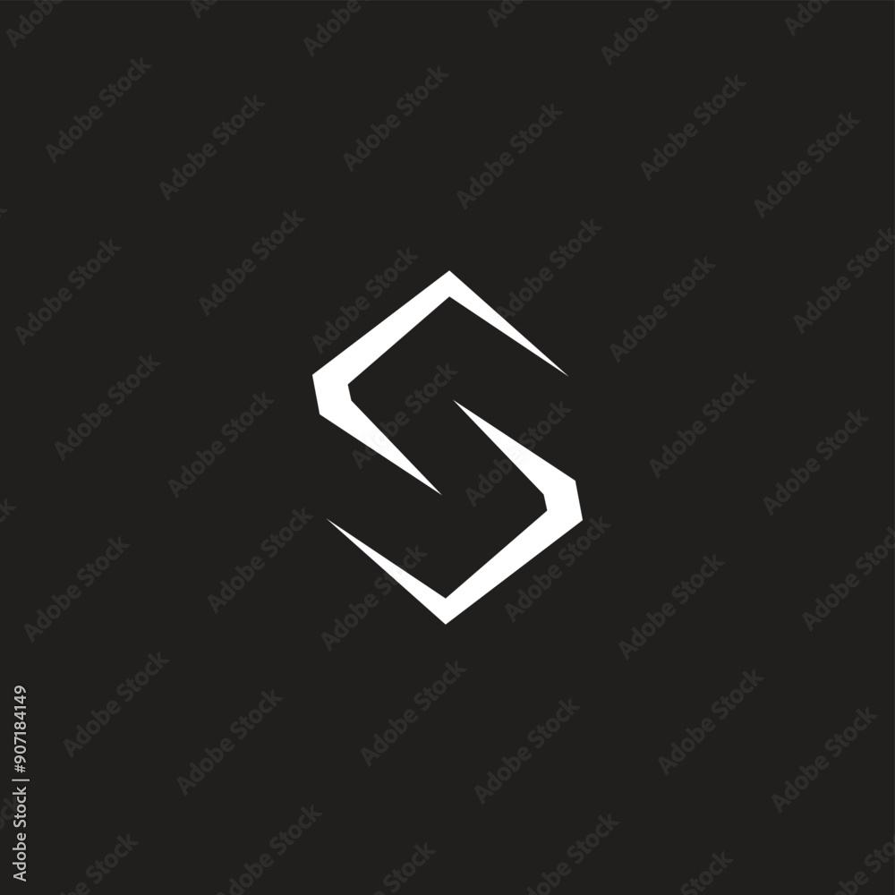 Letter s crystal geometric symbol simple logo vector Letter s crystal geometric symbol simple logo vector