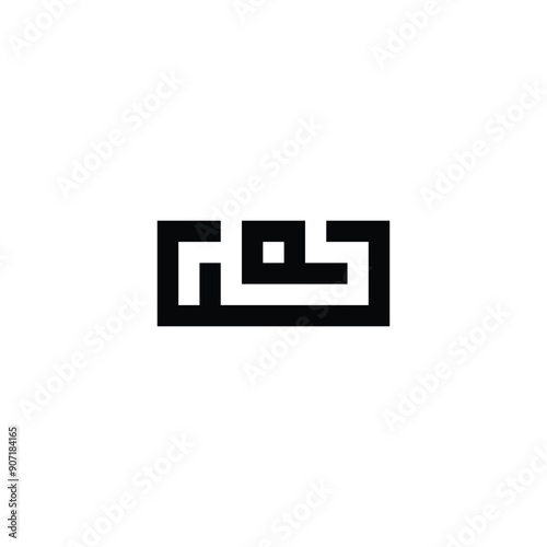 Letter WQ square geometric symbol simple logo vector photo