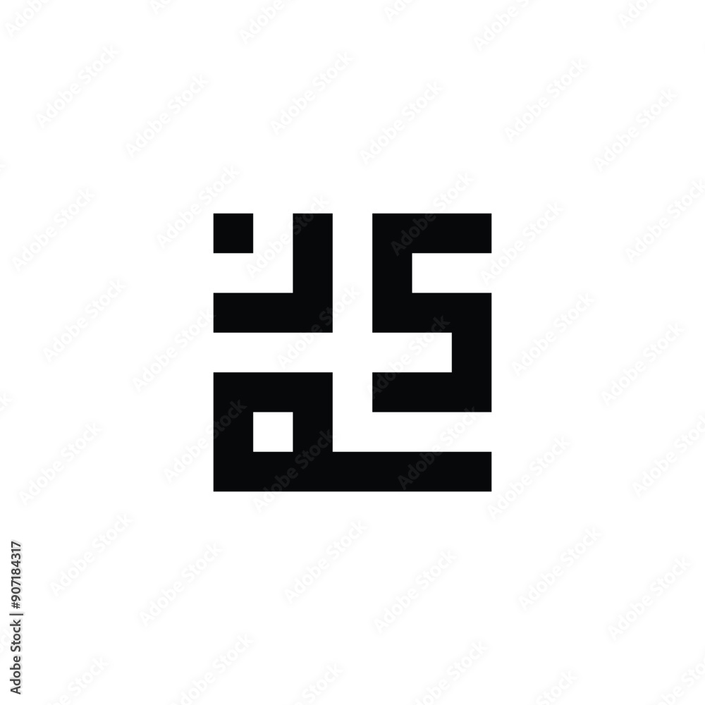 Letter J, S and Q square geometric symbol simple logo vector Letter J, S and Q square geometric symbol simple logo vector