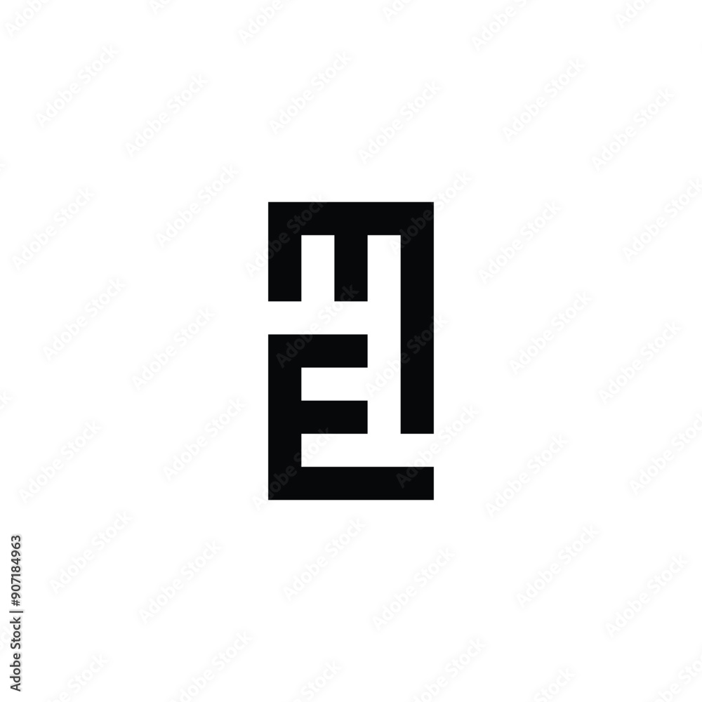 Letter E and M square geometric symbol simple logo vector Letter E and M square geometric symbol simple logo vector
