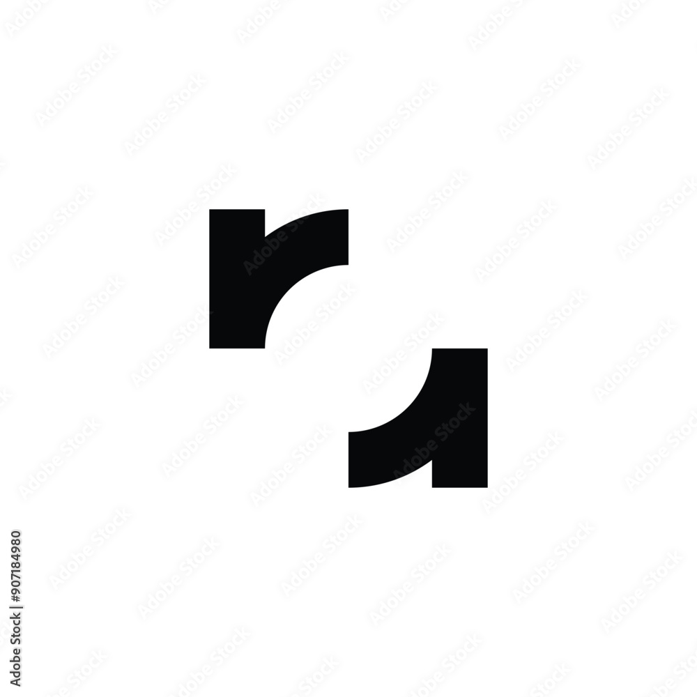 Letter r rotate geometric symbol simple logo vector Letter r rotate geometric symbol simple logo vector