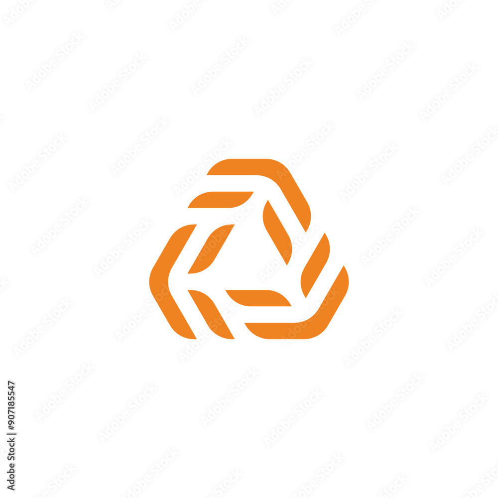 Obraz premium Triangle, wheat geometric symbol simple logo vector