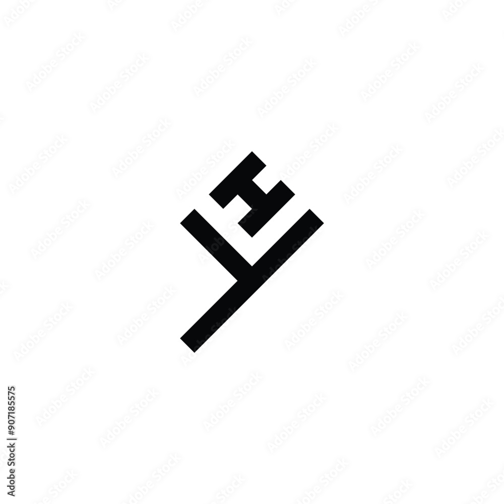 Letter y and H square geometric symbol simple logo vector Letter y and H square geometric symbol simple logo vector