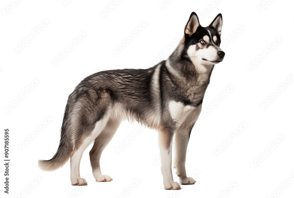 Siberian Husky Dog Standing On Transparent Background Siberian Husky Dog Standing On Transparent Background