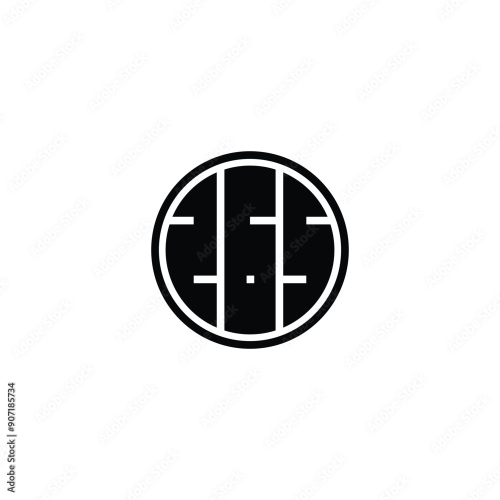 Letter 2 6 5 circle line geometric symbol simple logo vector Letter 2 6 5 circle line geometric symbol simple logo vector