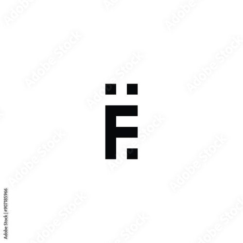 Letter F and r squares geometric symbol simple logo vector