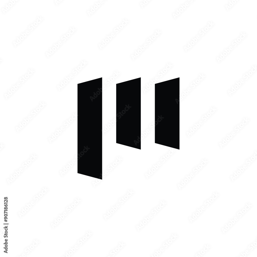 Letter m building geometric symbol simple logo vector Letter m building geometric symbol simple logo vector
