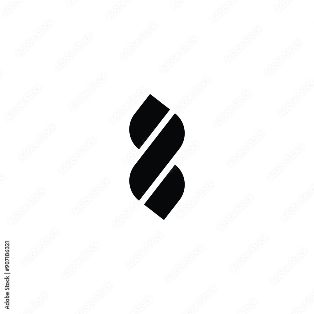 Number 8 fold geometric symbol simple logo vector Number 8 fold geometric symbol simple logo vector