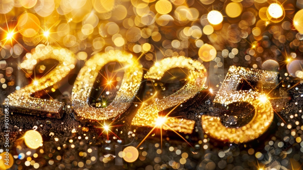Number 2025. Merry Christmas and Happy New Year concept. Selective focus background and copy space Number 2025. Merry Christmas and Happy New Year concept. Selective focus background and copy space