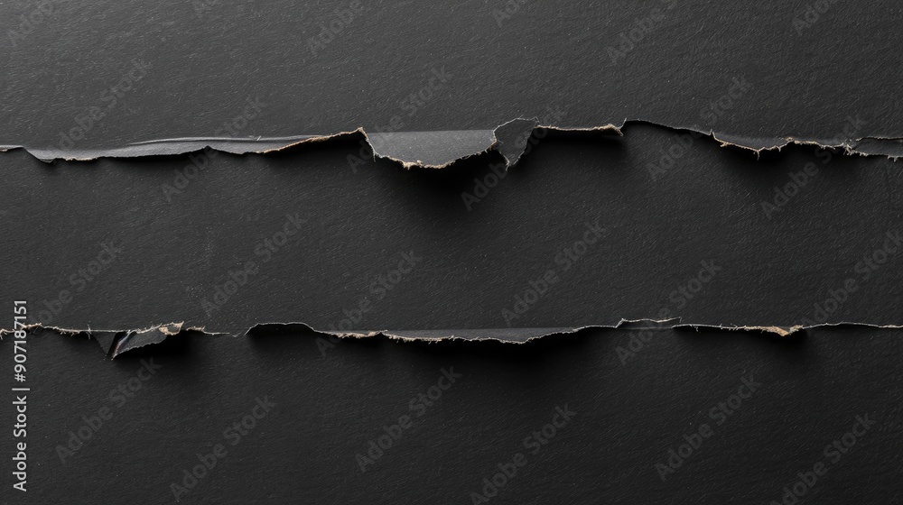 Black torn cardboard edge Black torn cardboard edge