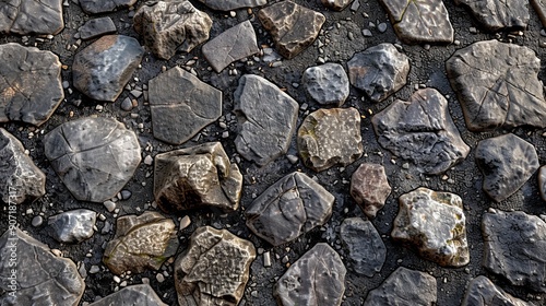 Wallpaper Mural Washed sand floor, black asphalt stone grains rough surface texture material background Torontodigital.ca