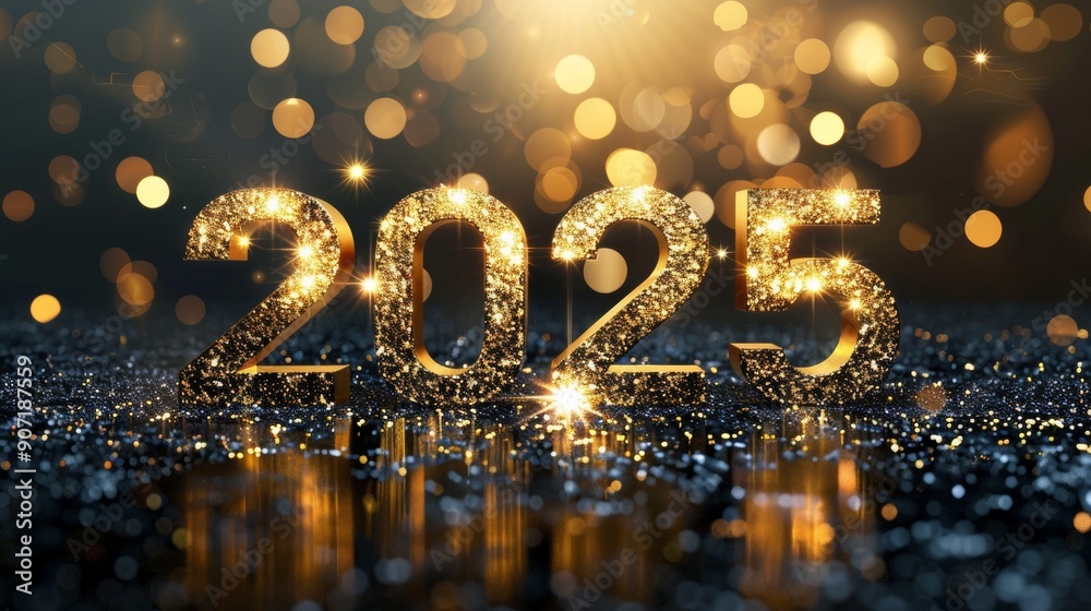 Number 2025. Merry Christmas and Happy New Year concept. Selective focus background and copy space Number 2025. Merry Christmas and Happy New Year concept. Selective focus background and copy space