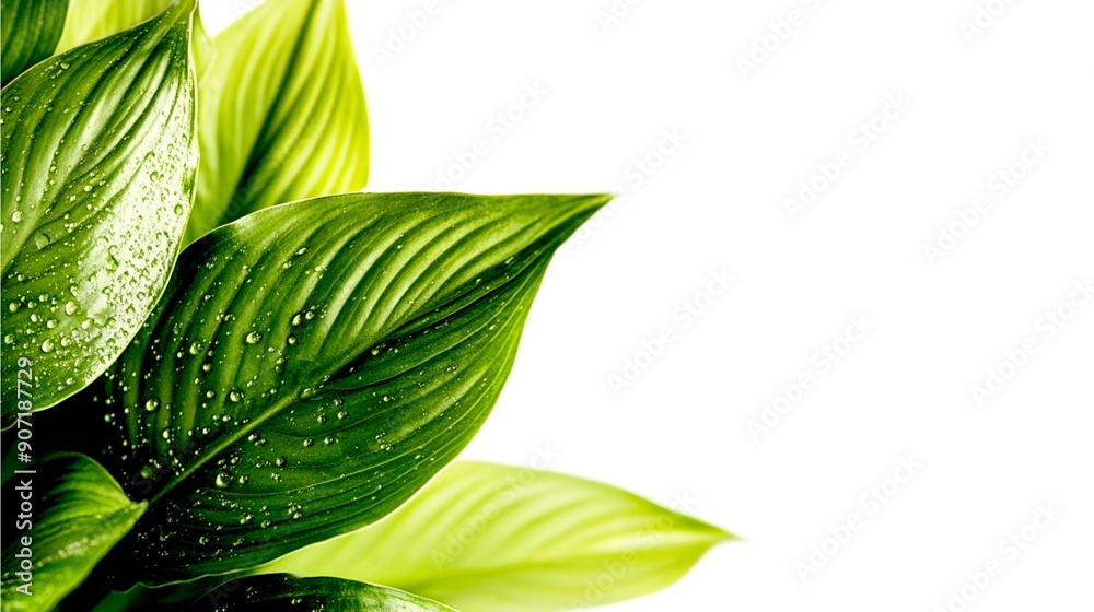 Fototapeta premium hosta on a white background. Outdoor Ornamental Plant